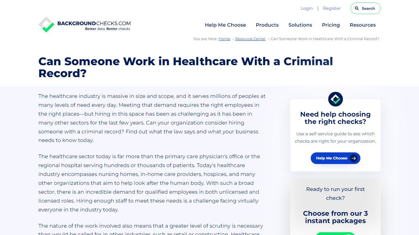 Can Someone Work in Healthcare With a Criminal Record?